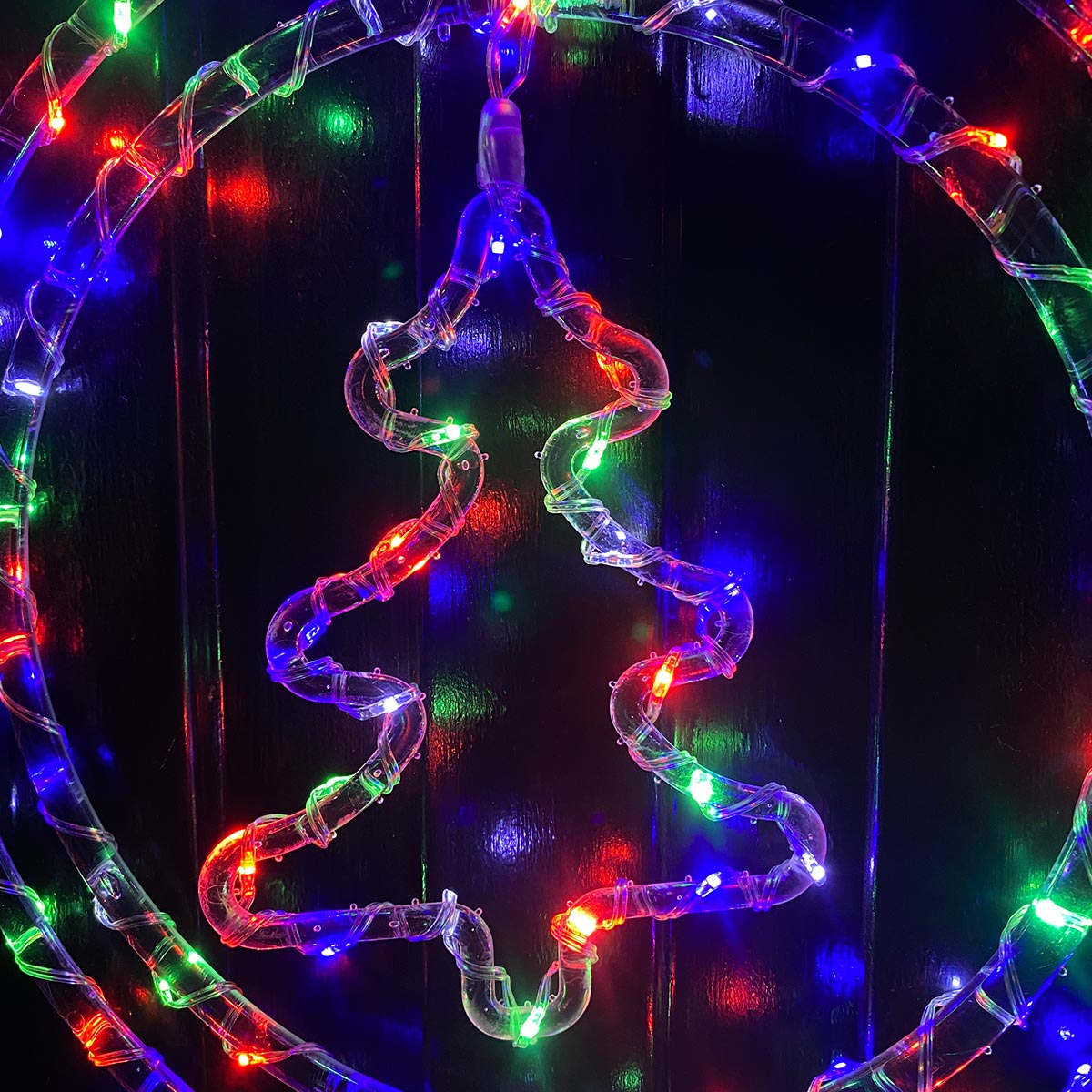 Figura LED Navideña - Decoración Ventana, Resistente, 35 cm, Enchufe