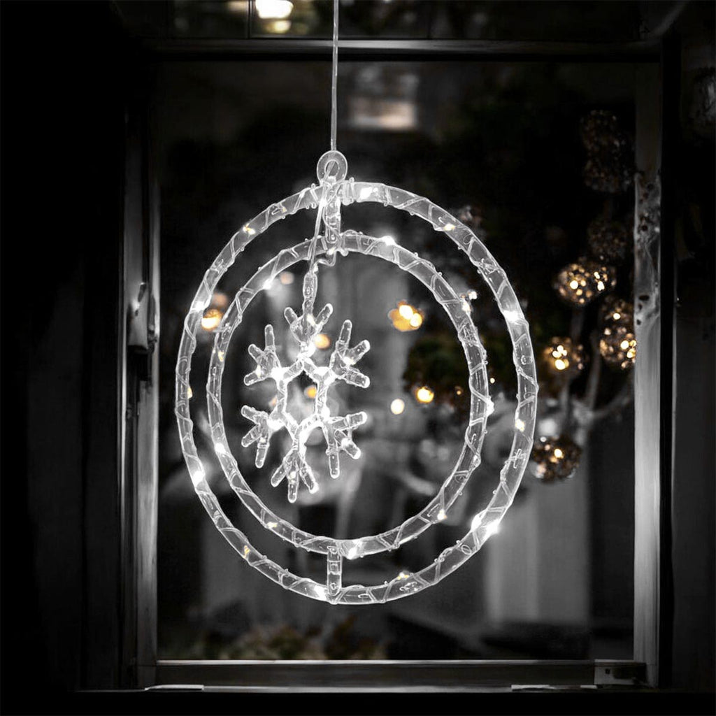 Figura LED Navideña - Decoración Ventana, Resistente, 35 cm, Enchufe