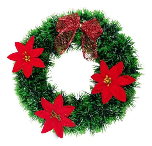 Corona Navideña Decorativa y Bota de Navidad para Puerta