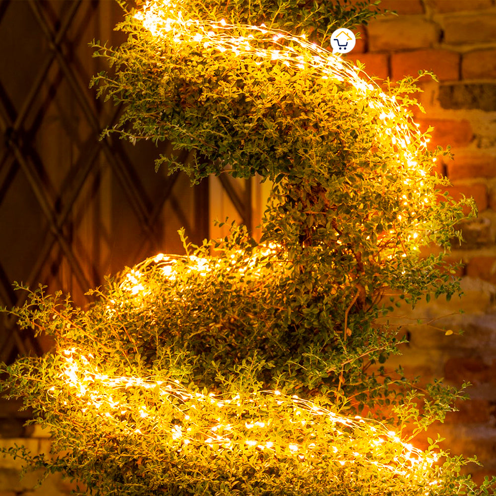 Luces LED Cascada de Hada 400 Luces para Decoración Navideña