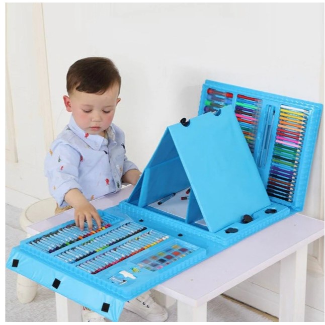 Kit de Arte Premium con 130 Piezas: Dibujo, Pintura y Estuche