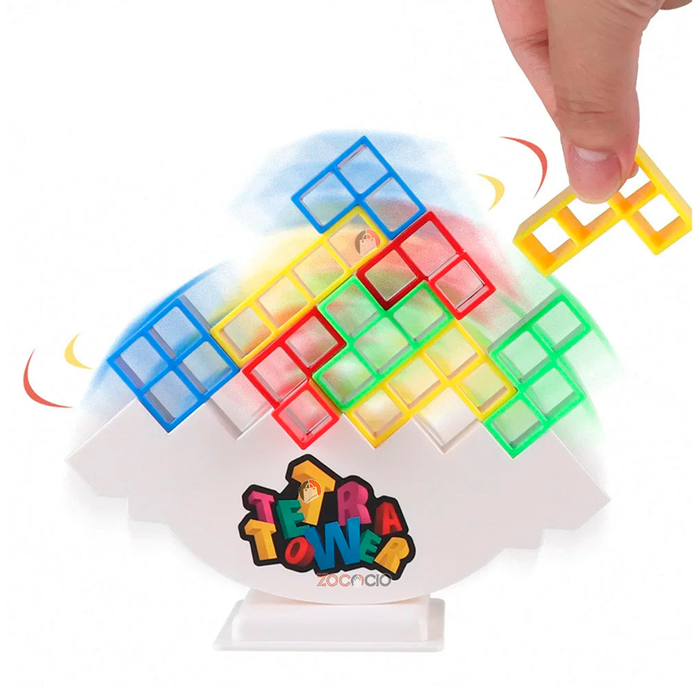 Juego de Equilibrio Tetra Tower con 32 Bloques Apilables Familiar