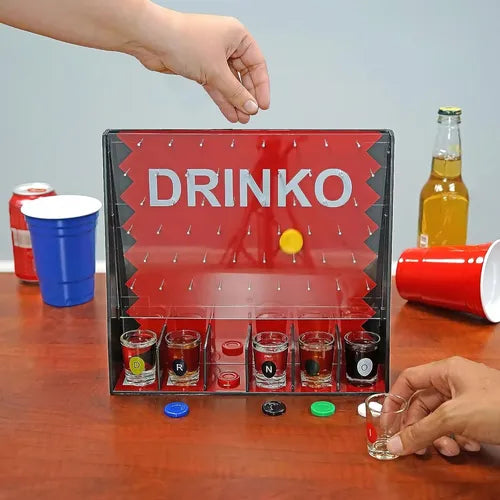 DRINKO SHOT GAME - Juego de Fiesta con 6 Copas y Fichas