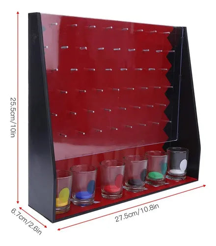 DRINKO SHOT GAME - Juego de Fiesta con 6 Copas y Fichas