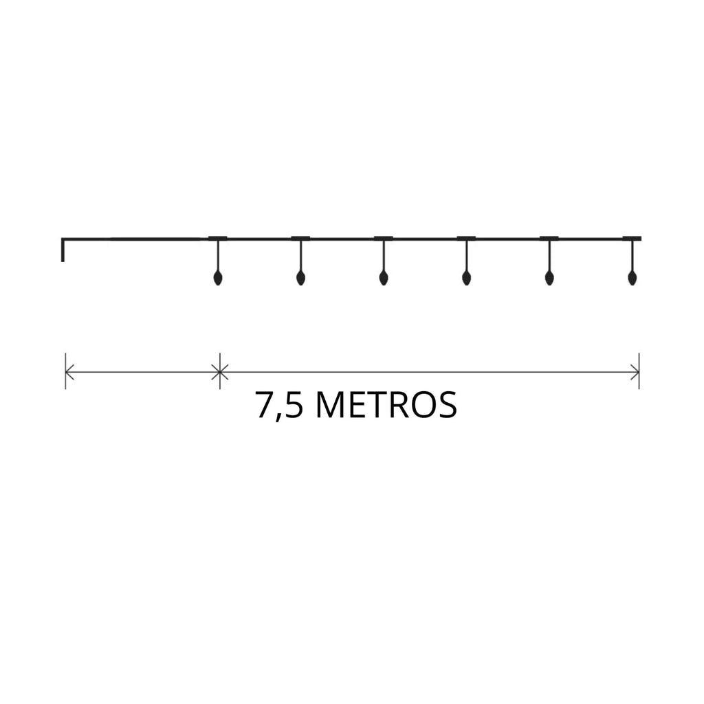 Luces Gota Burbuja Solares- Cristal 7.5 Metros Doble Color