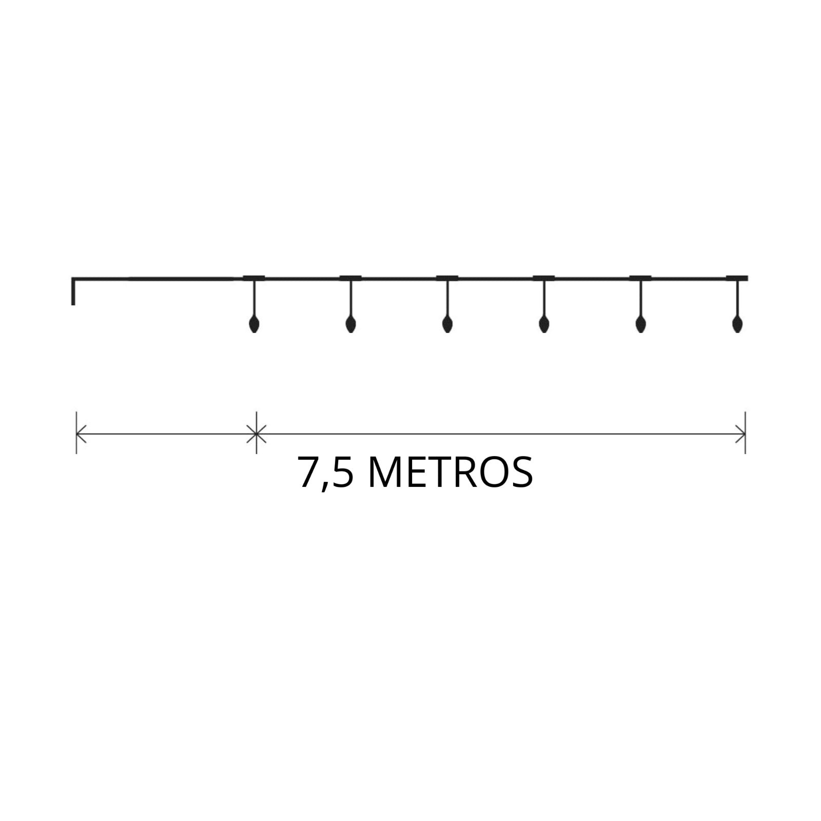 Luces Gota Burbuja Solares- Cristal 7.5 Metros Doble Color
