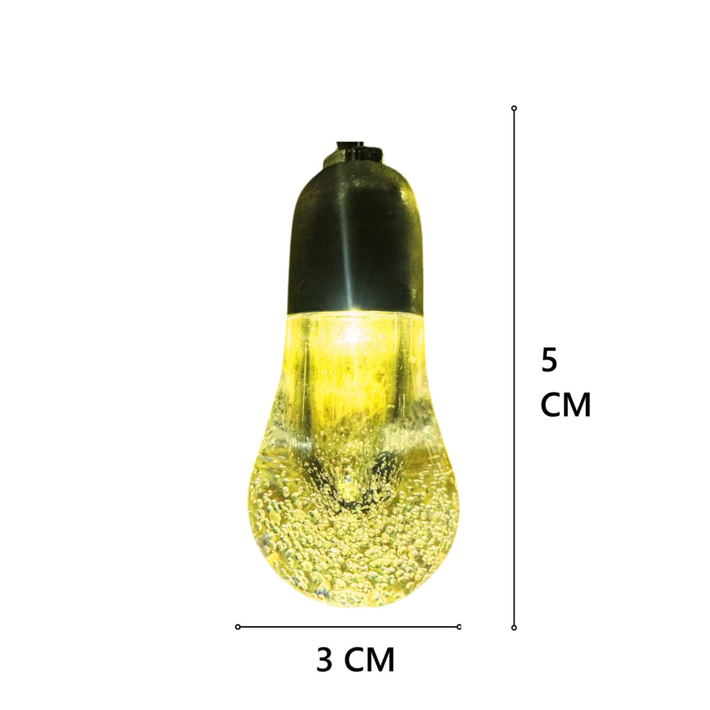 Luces Gota Burbuja Solares- Cristal 7.5 Metros Doble Color