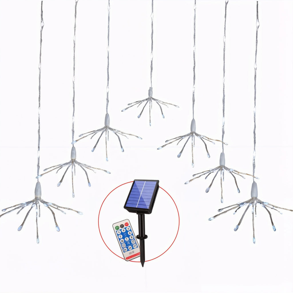 Luz Solar Cortina Erizo - 3 Metros, 164 LED, USB-C