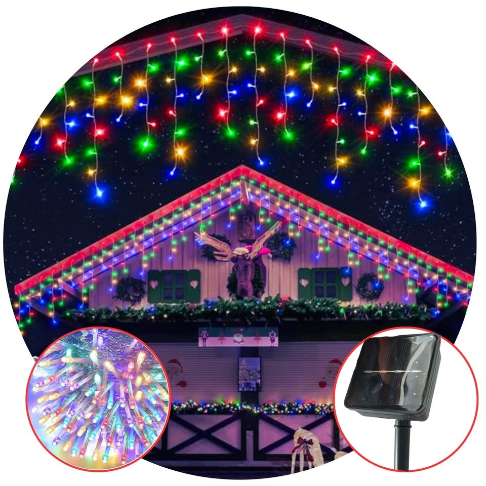 Luces Solares Cortina 3M x 80CM - Encendido Automático