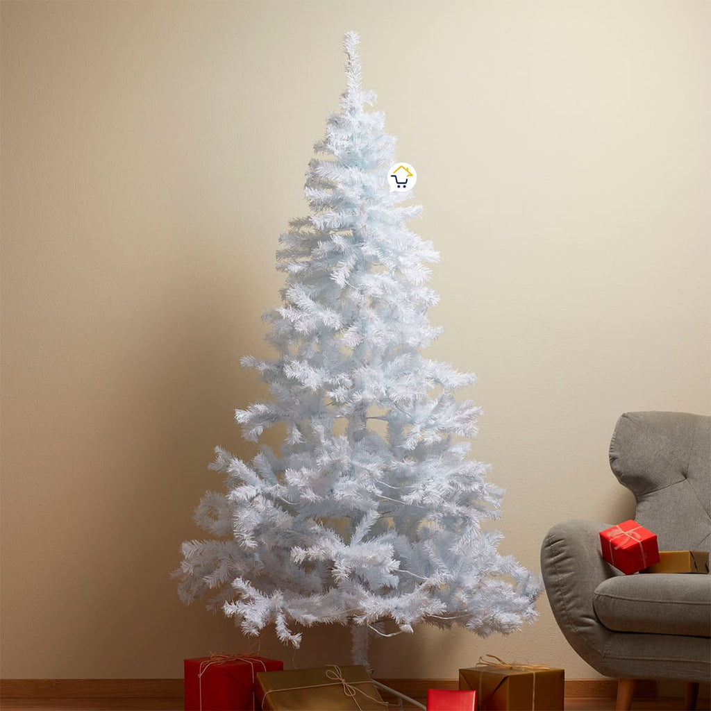 Árbol Navideño Blanco 1.80m - 720 Ramas con Base Metal