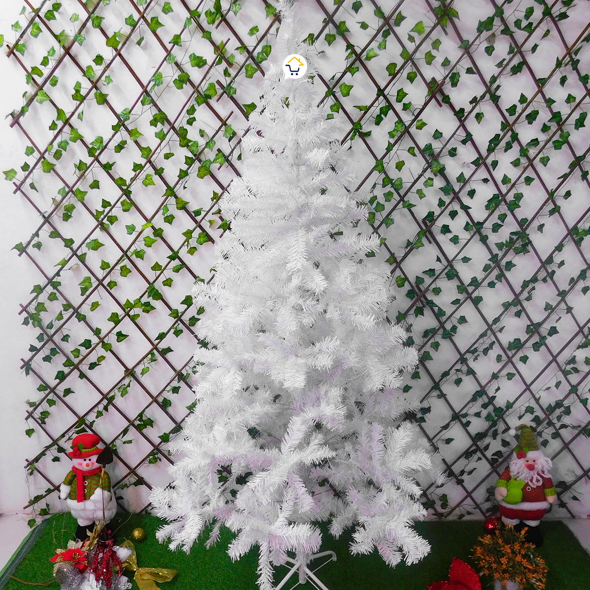 Árbol Navideño Blanco 1.80m - 720 Ramas con Base Metal