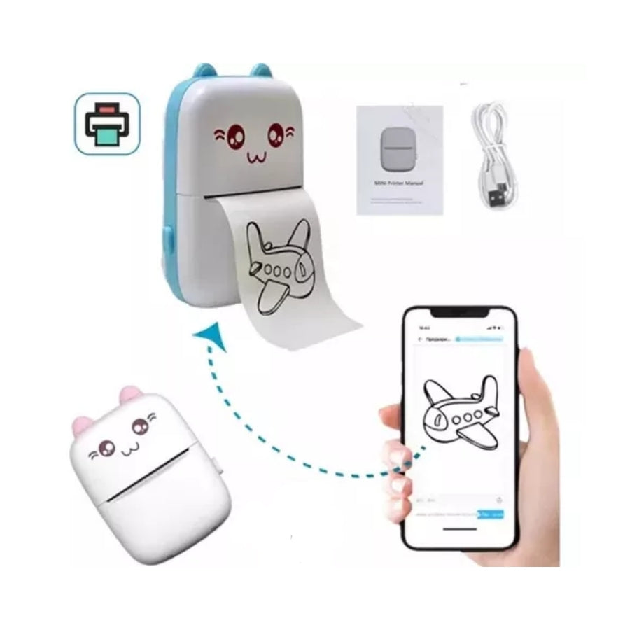 Mini Impresora Térmica Portátil - Bluetooth y Sin Tinta