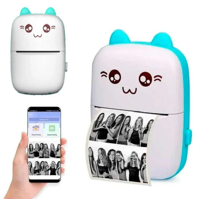 Mini Impresora Térmica Portátil - Bluetooth y Sin Tinta