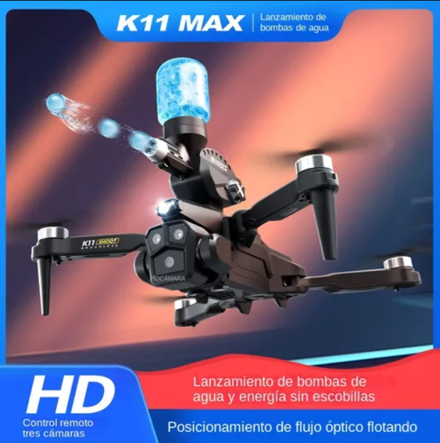 Dron Plegable 4K - Motor Sin Escobillas, 3 Cámaras y Anti-Obstáculos