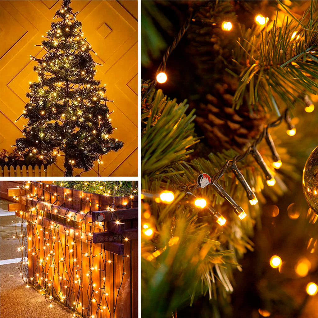 Cadena Luz Solar LED - Carga Dual, 8 Modos, Control Remoto