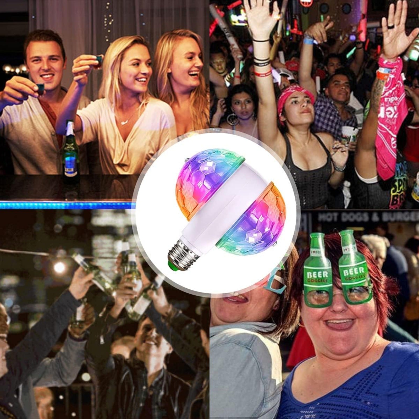 Bombillo Doble RGB LED - Iluminación Estroboscópica y Ahorro Energético