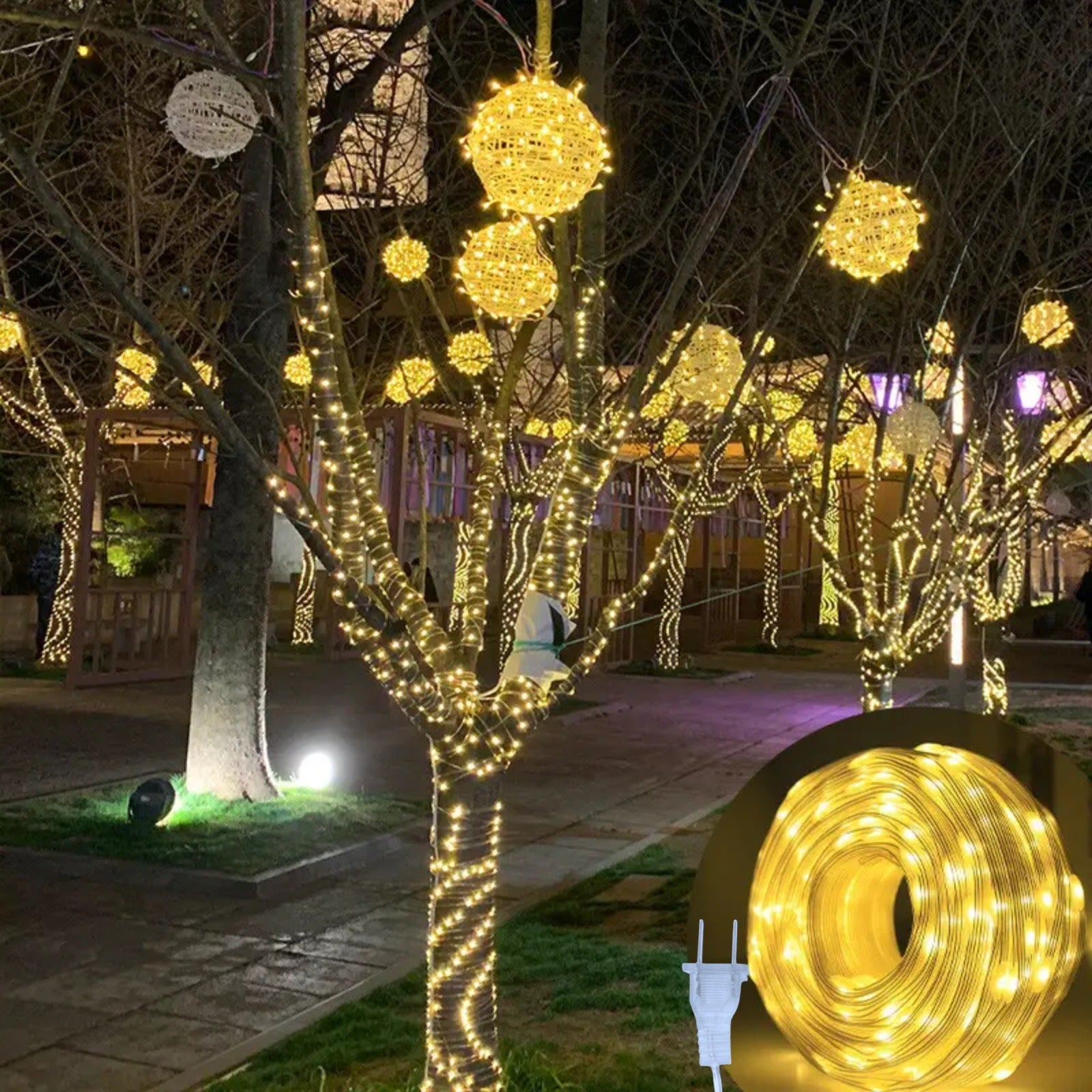 Instalación Navideña LED 30 Metros - 300 Luces y Destello Flash