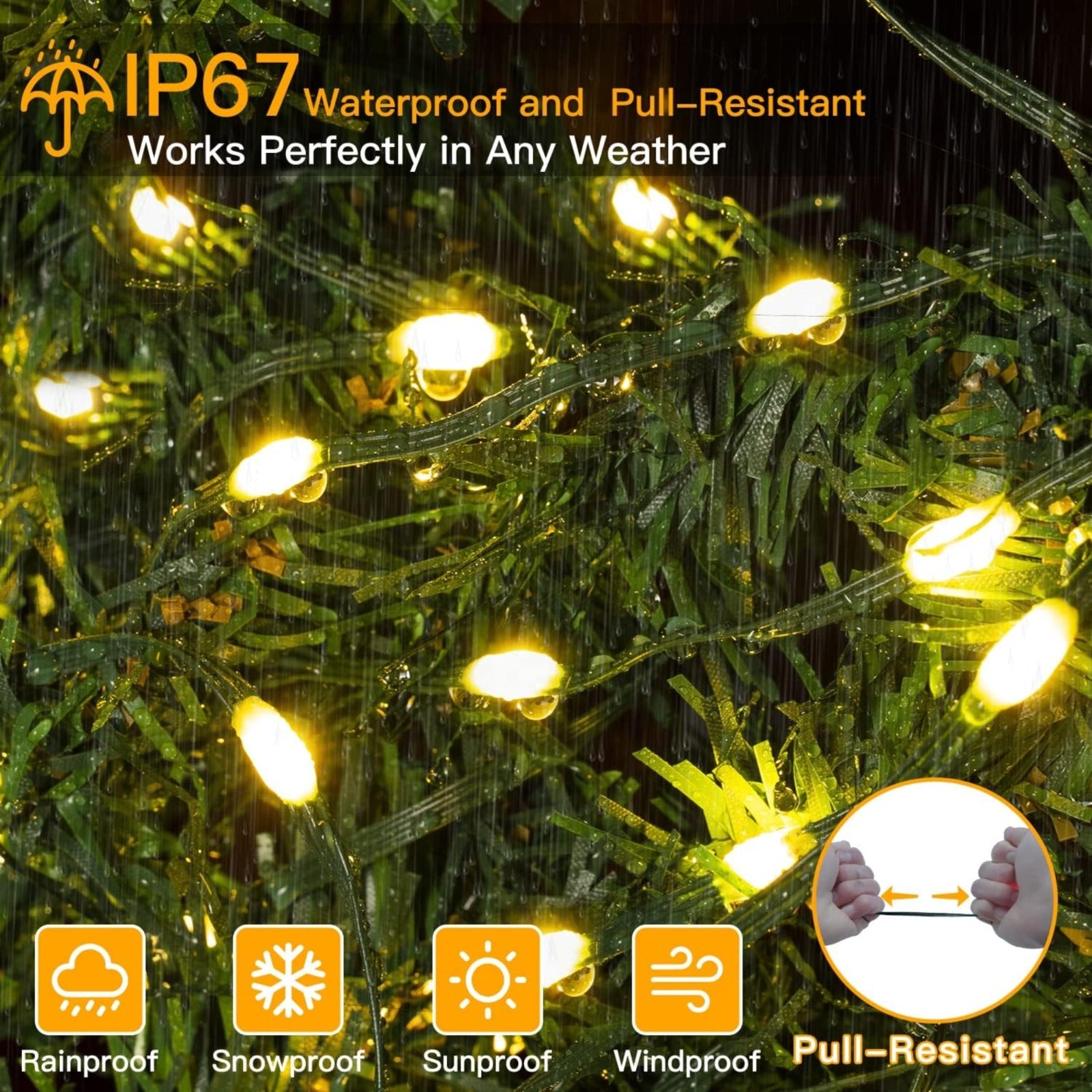 Cadena Luces LED 100 Metros - 800 Luces, Fija, Cálida/Blanca