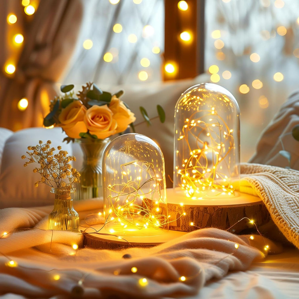 Luces Micro LED de Alambre - Luz Cálida, USB, Efecto Hada