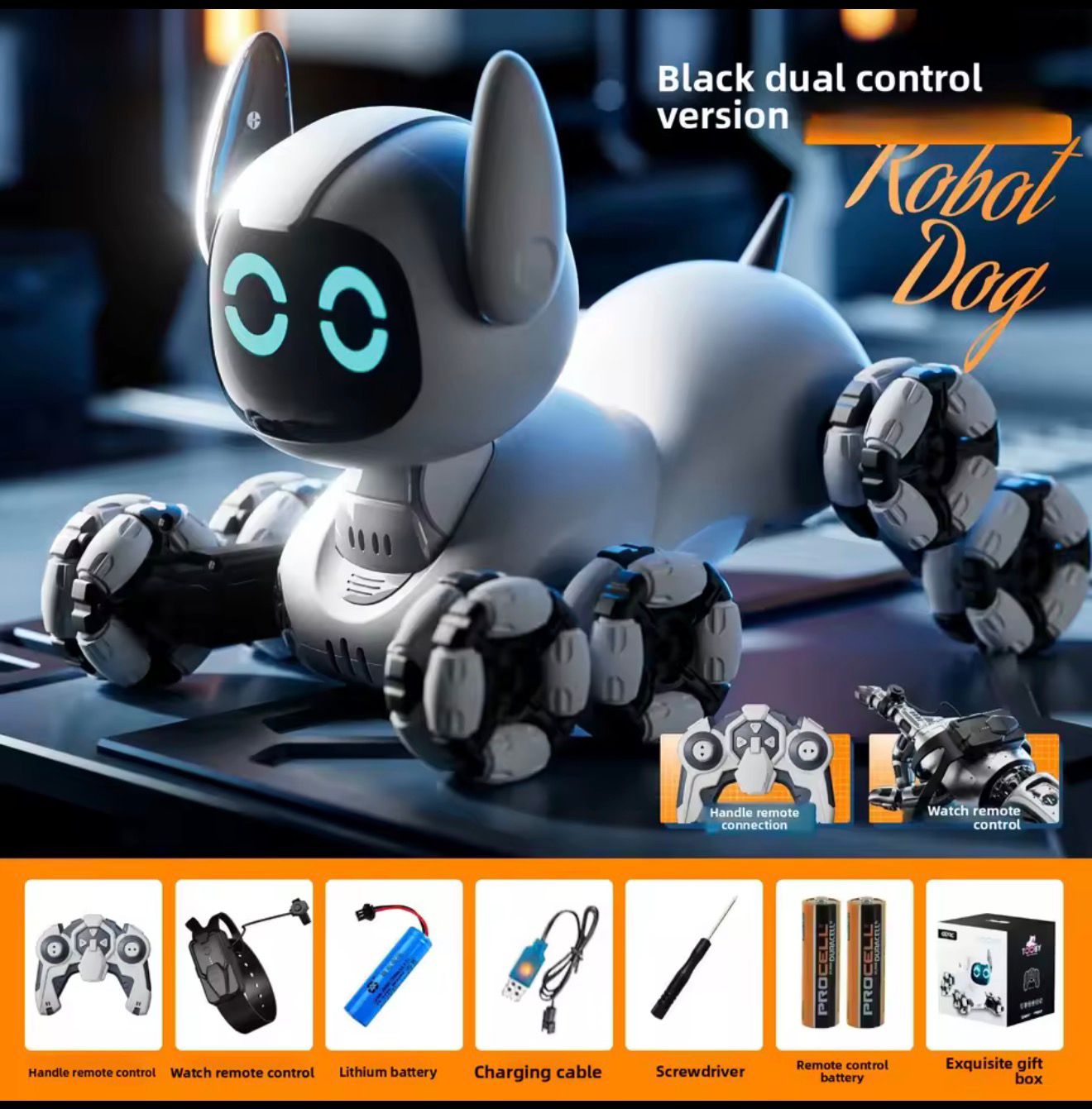 Robot Dog 4D-Y9 - Control Doble, Batería Recargable y Gestos