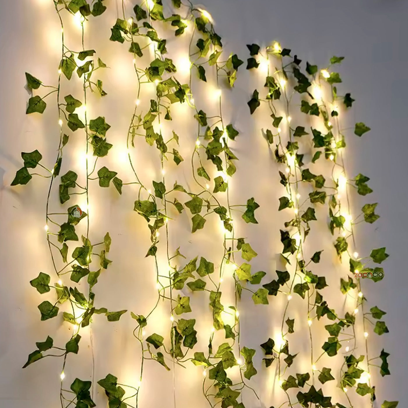 Cortina Enredadera LED - 10 Tiras, 2.4M Ancho, Luz Dual