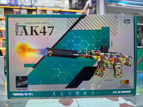 Pistola Eléctrica de Hidrogel AK47 - Incluye Gafas y Cargador