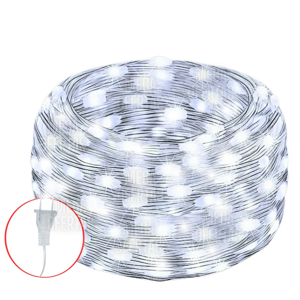 Cadena de Luces LED 30M - 300 Luces, Destellos Flash, Tricolor