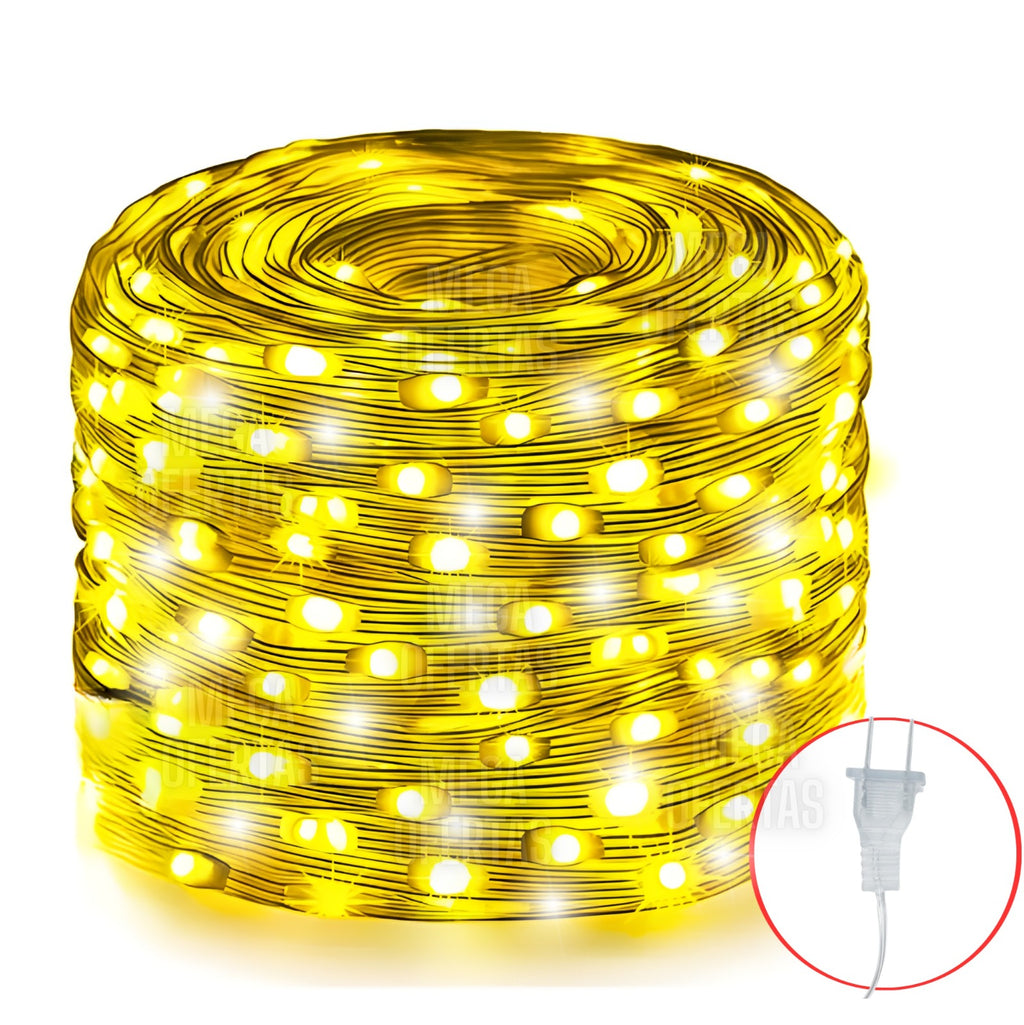 Cadena de Luces LED 30M - 300 Luces, Destellos Flash, Tricolor