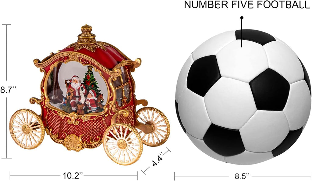 Carroza de Navidad con Música y Luces - Globo de Nieve USB