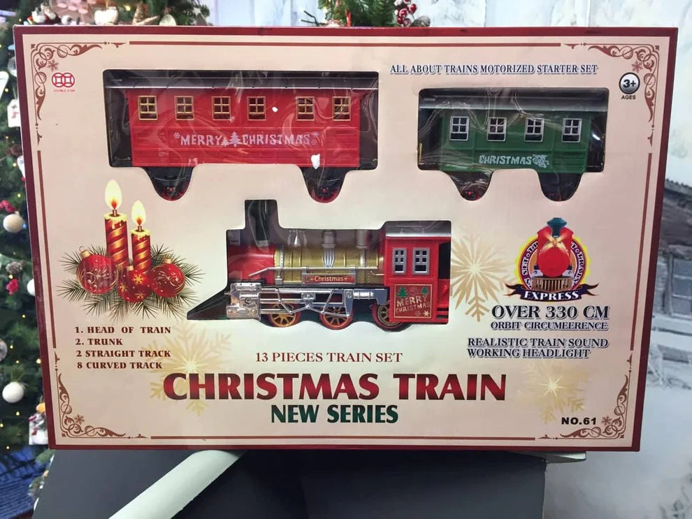 Tren Eléctrico Navideño Clásico - 330cm de Pista, Luces y Sonido