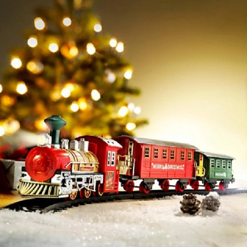Tren Eléctrico Navideño Clásico - 330cm de Pista, Luces y Sonido