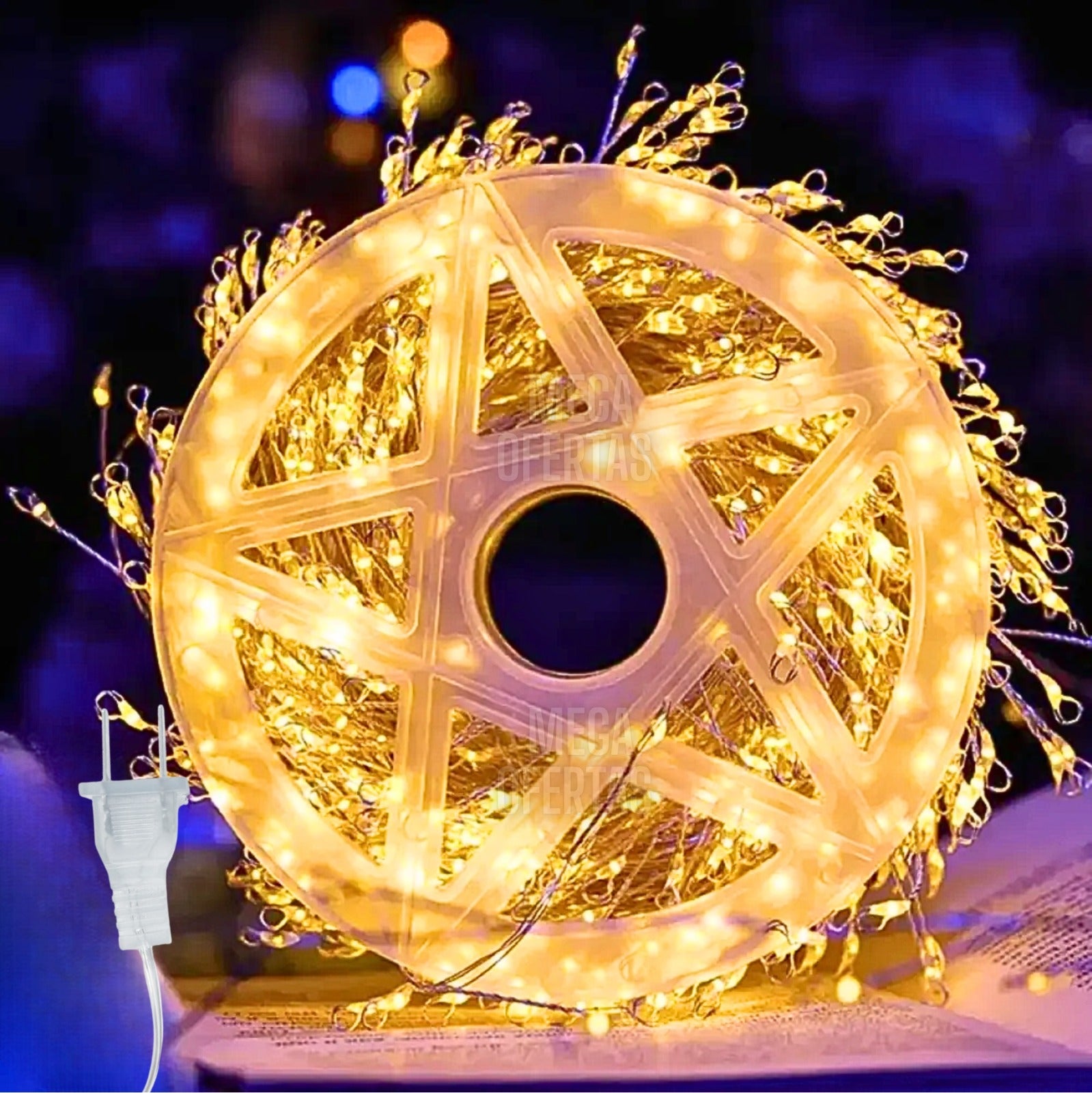 Instalación Lineal Espiga 600LED 20MT - Destellos, Impermeable, Tricolor