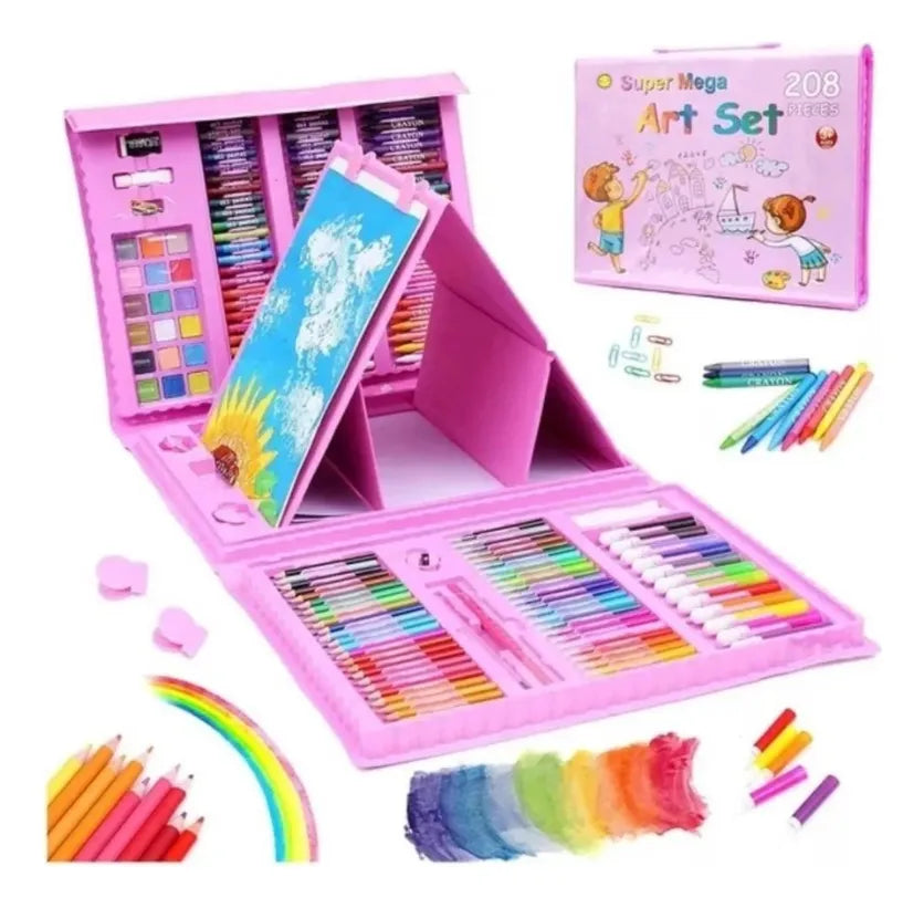 Kit de Arte Premium con 130 Piezas: Dibujo, Pintura y Estuche