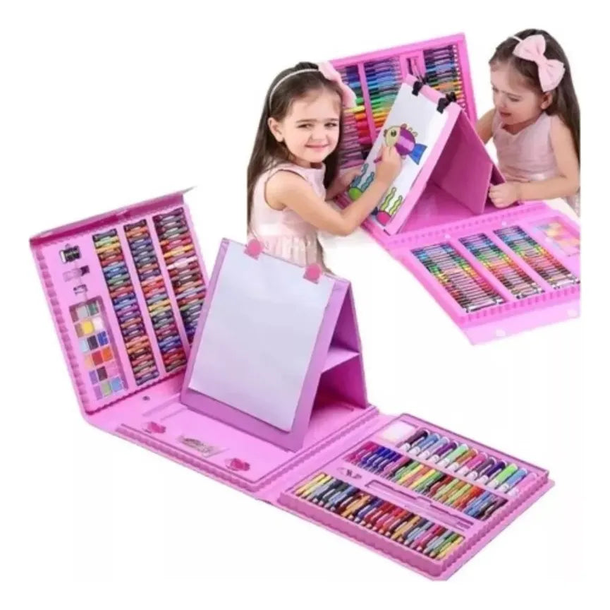 Kit de Arte Premium con 130 Piezas: Dibujo, Pintura y Estuche